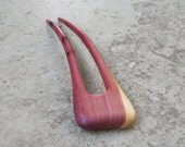 Cedar Wood Hair Fork,  Handmade Two Prong Wooden Hair fork, Great Gift Item - 5 1/2"(14cm) - 933