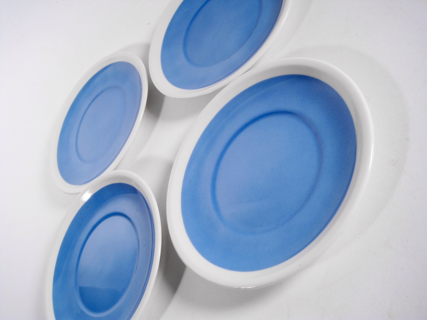 LAGARDO TACKETT dessert plate BLUE stripe set 4