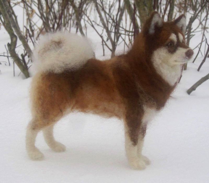 Needle felted dog, custom pet portrait memorial keepsake