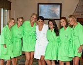 7 Personalized Spa Robes Embroidered Bridesmaids Gifts Bride Free front embroidery Custom