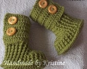 Crochet baby booties for newborn, 0 to 3 month or 3 to 6 months- CHOOSE your SIZE and COLOUR