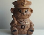 Vintage Cookie Jar  by Twin Winton - Police Chief Bear