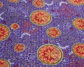 Purple Peacock Mandala Gypsy Wrap, size M or L - pre tied bandana,  dread wrap, yoga headband