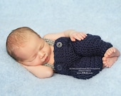 Newborn Pants Only / Newborn Pants Photo Prop/Crochet Newborn Pants/  Baby Pants with Suspenders Chose Color