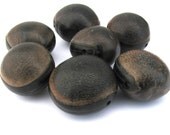3 Ojo de Buey Beads, Ojo Venado Beads, Deer's Eye Beads, EcoBeads, Natural Beads, Organic Beads