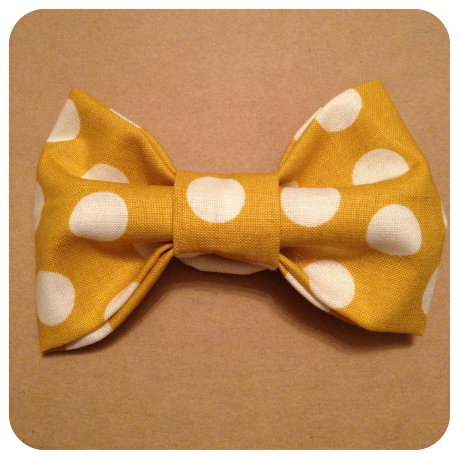 Big Bow- Polka Dot Bow- Hair Clips-Baby Hair Bows, Photo Prop, Mustard