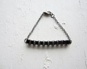 Chunky Gunmetal Bracelet Gunmetal Box Chain Bracelet Modern Minimalist Jewelry Spring Fashion Jewelry