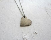 Untamed Heart - Sterling Silver Heart Necklace Heart Pendant Necklace Heart Charm Simple Jewelry Romantic Jewelry