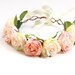 rose crown headband hair wreath - 'hey indio', romantic statement headpiece, large flower crown, oversized, woodland.