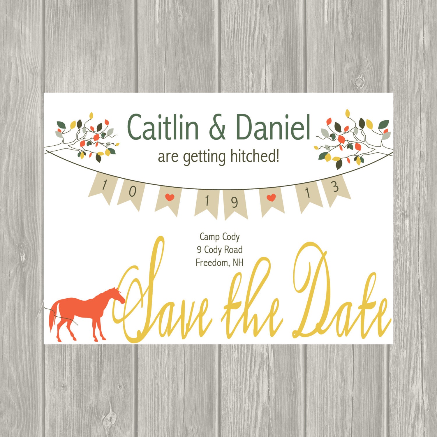 Modern Camp / Country- Printable Save the Date