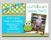 Owl 1st Birthday Invitation Owl Birthday Party Invitation Printable Boys or Girls Il_170x135