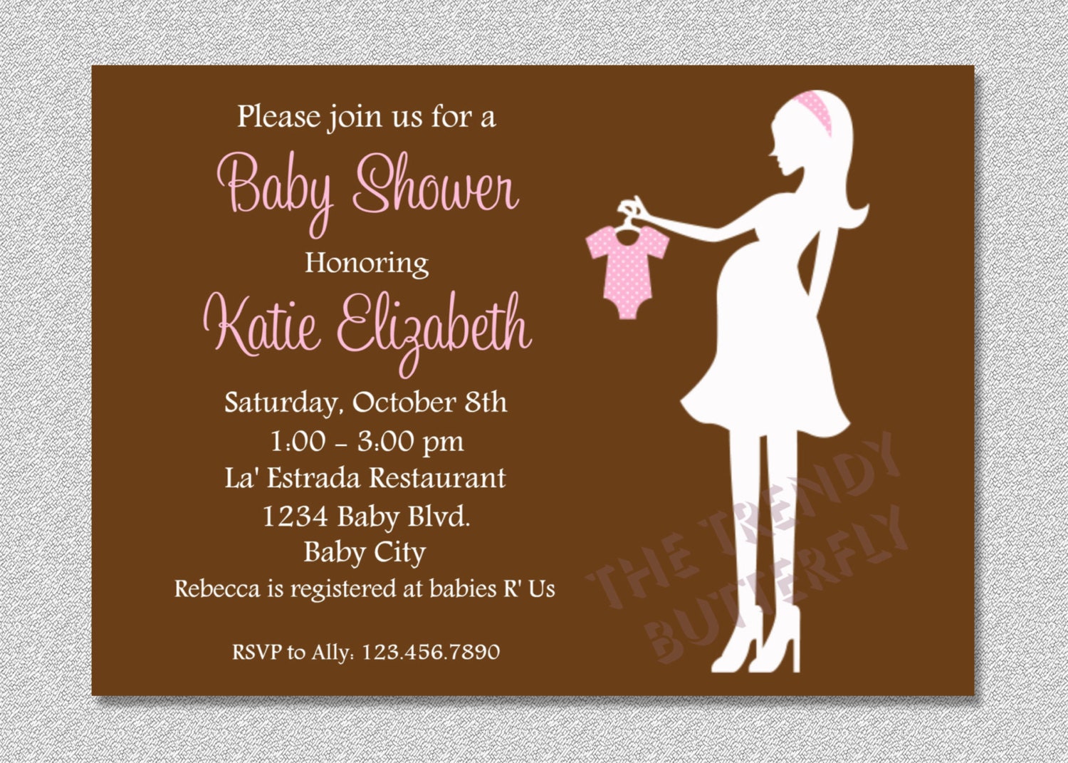 Baby Shower Invitation Baby Shower Invitation Silhouette Printable Boy or Girl Il_170x135