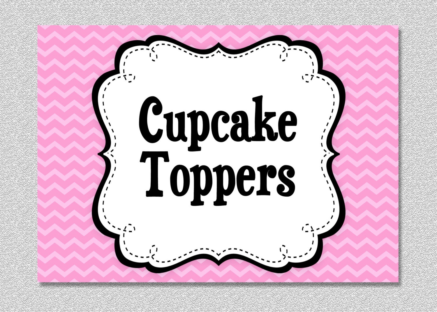 Matching Printable Cupcake Toppers
