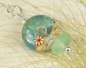 Ocean Bliss Eco Friendly Aqua Sea Glass Necklace