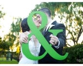 Wood Ampersand Photo Prop for Engagement Photos - BIG 18" Tall Large - Green or Custom