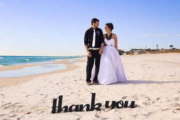 Thank You Sign - Wood Wedding Sign Photo Sign in Custom Colors