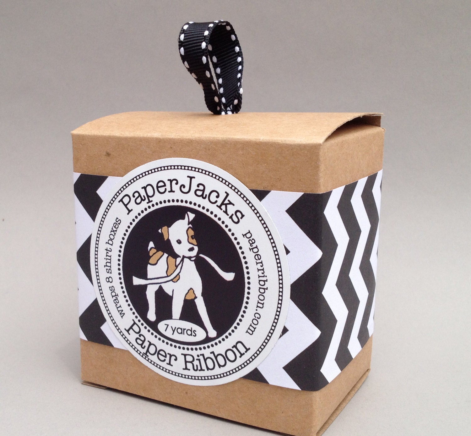 Black and White Chevron Paper Ribbon