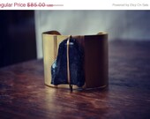 MEMORIAL DAY SALE Lux Raw Gemstone Specular Hematite Cuff Festival Jewelry Gypsy Bohemian Earthy Goddess Woman Wire Wrapped Gemstone Chunky