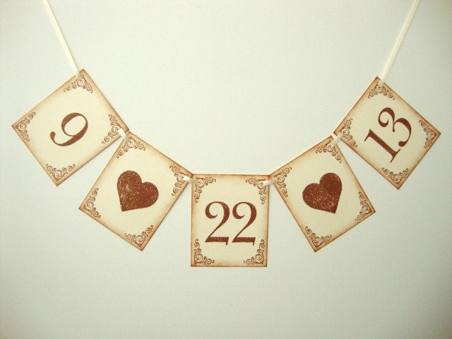 Wedding Date Banner Garland Decoration Photo Prop