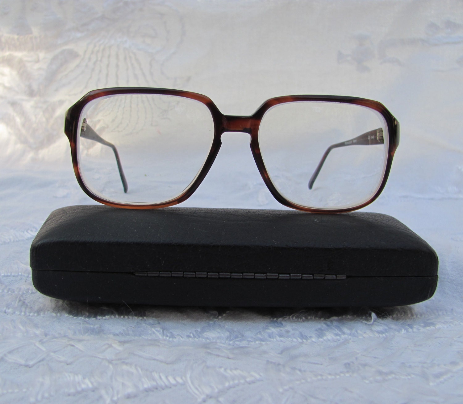 Cool Jerk 1980s Rodenstock Men's Women's Eyeglasses in Brown with Original Case Unisex