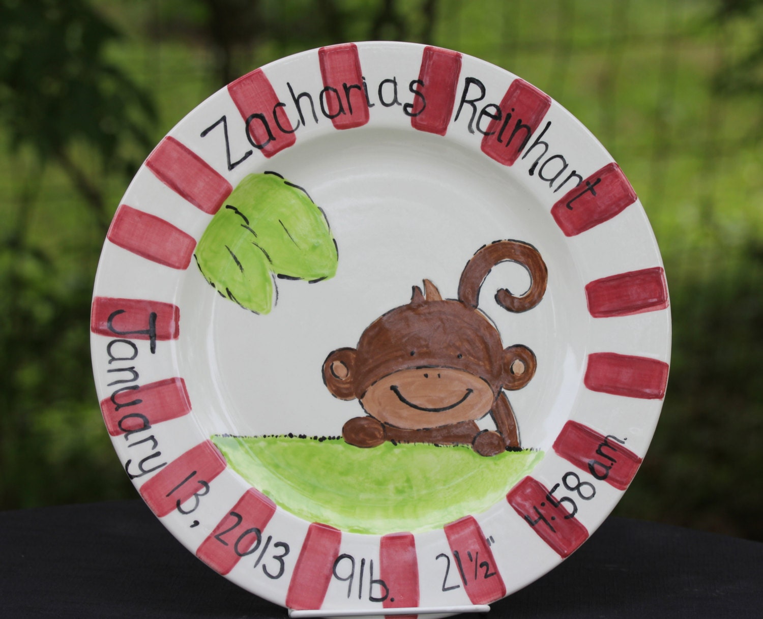 Birth Announcement plate