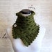 The Ripple Neckwarmer Scarf, Olive Green, Forest Fairy