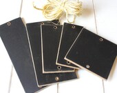 6 Chalkboard Tags for weddings, baskets, labeling and more with Jute twine Assortment pack TWO Hole Style