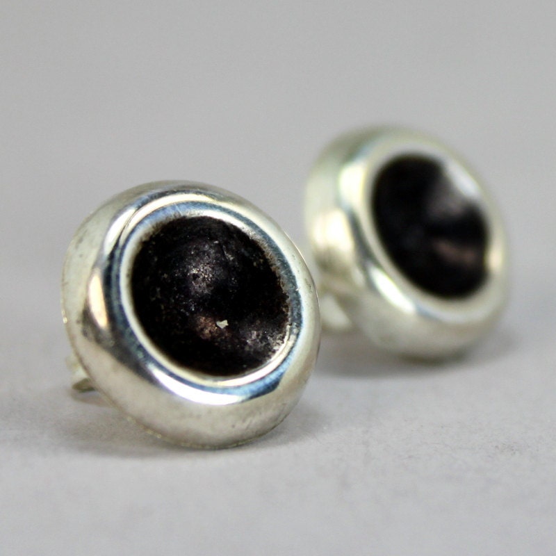 Sterling Studs Earrings Sterling Silver Posts Disc Earrings Button Earrings