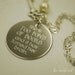 She is too fond of books --- engraved 1" charm necklace