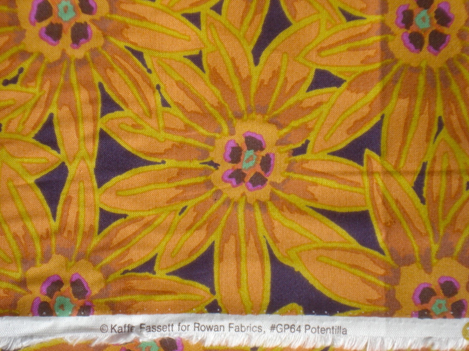 Kaffe Fassett Potentilla brown Westminster Rowan Fabrics FQ or more
