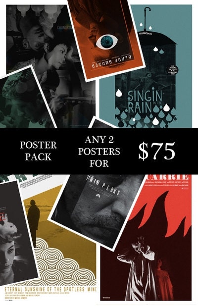 Any two 24x36 inch posters for seventy five dollars