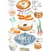 Kitchen art, Bagel print, Illustrated recipe, 8X10 poster, Watercolor Food illustration, New York, Urban, NYC, Street food