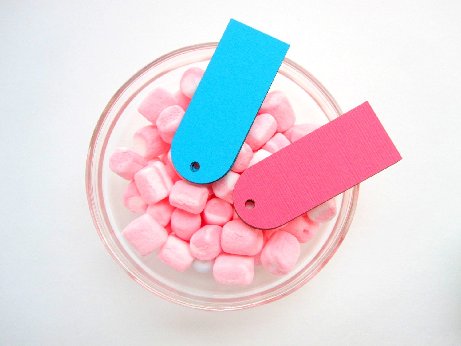 50 Mini price tags  Die Cut (2.5 x 1 inch) - choose up to 2 colors per set A551