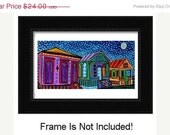 50 OFF SALE - New Orleans, French Quarter Art - Print Poster of Painting Modern Abstract Colorful - Wedding Gifts