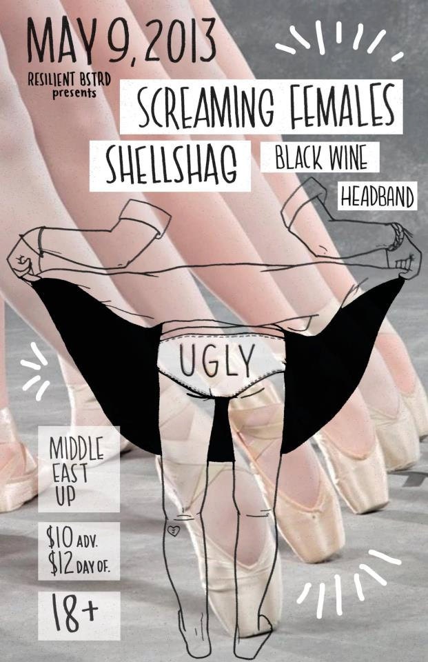PRINT: screaming females / shellshag show poster