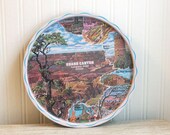 Vintage Souvenir Tray, Grand Canyon, mid century, road trip, united states, historical kitsch collectible