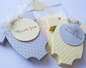 20 Baby Onesies Large 4.5" Embossed
