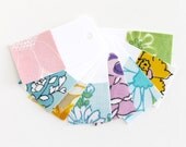 Vintage Fabric Covered Shipping - Gift - Hang Tags Small 8 pack - Blue, Pink, Green, Purple, Yellow