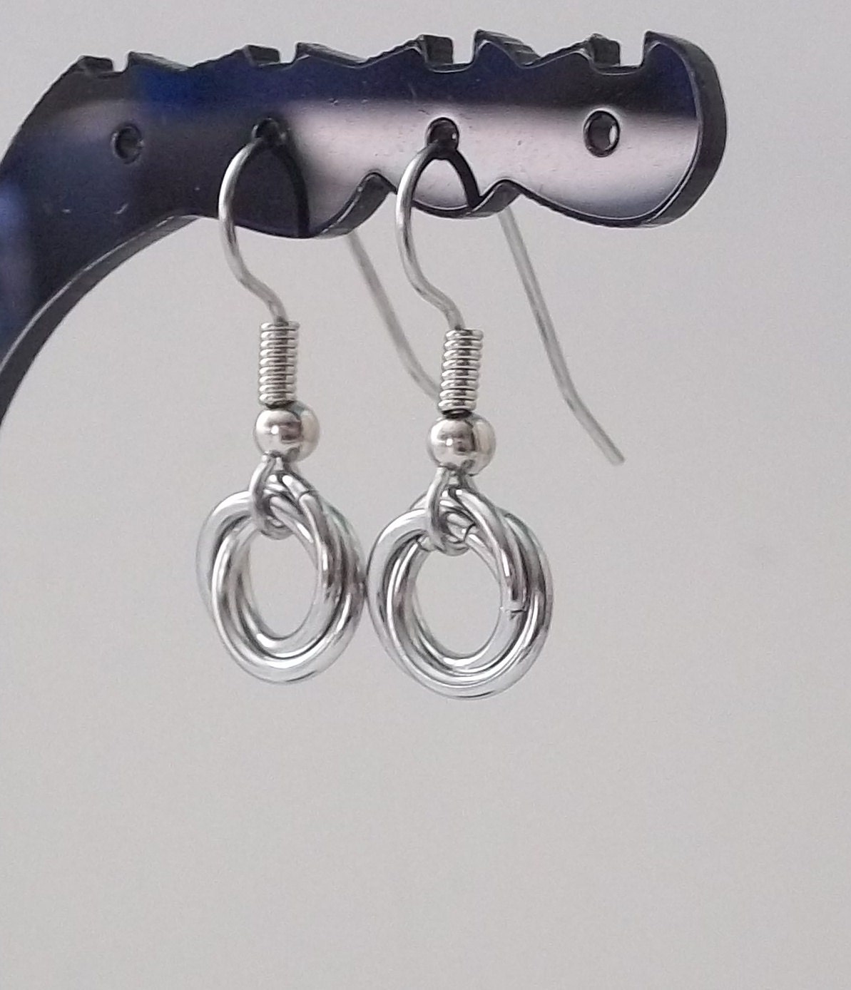 Love Knot Earrings.  Steel.