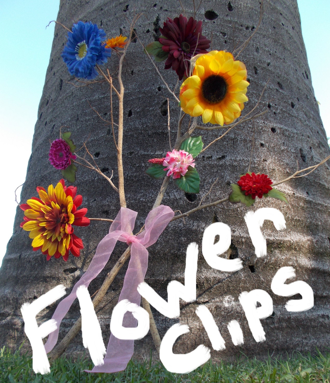Steph Terrell Collection One of a Kind Flower Hair Clips,hair,clip, decorative,fashion,cute,flower,