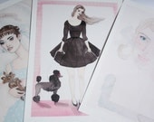 SALE - pastel girls - giclee print set