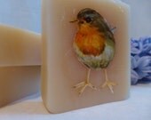 Spring Bird on a Handmade Soap