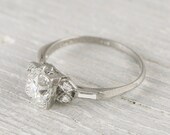 Vintage 1.36 Carat Old European Cut Diamond Engagement Ring