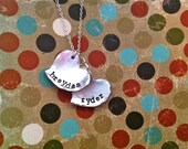 NEW-Heart Drop-Perfect for Mother's Day...Hand Stamped Necklace