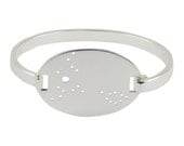 Sterling Silver Plated Pisces Constellation Hinged Bracelet