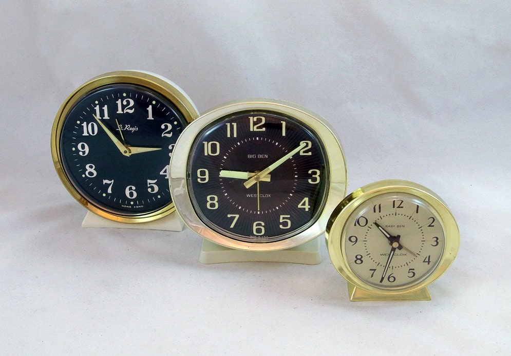 Instant Collection - Three Windup Alarm Clocks - Westclox & St. Regis