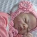 Baby Bonnet, Infant Crochet Bonnet, Newborn Baby Bonnet, Baby Girl,  Vintage Inspired Bonnet, Gift
