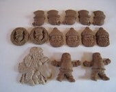 Pin or Earring Flats Pecan Shell Resin Ready to Paint