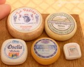 Miniature Dollhouse Assorted Italian Cheese for Display