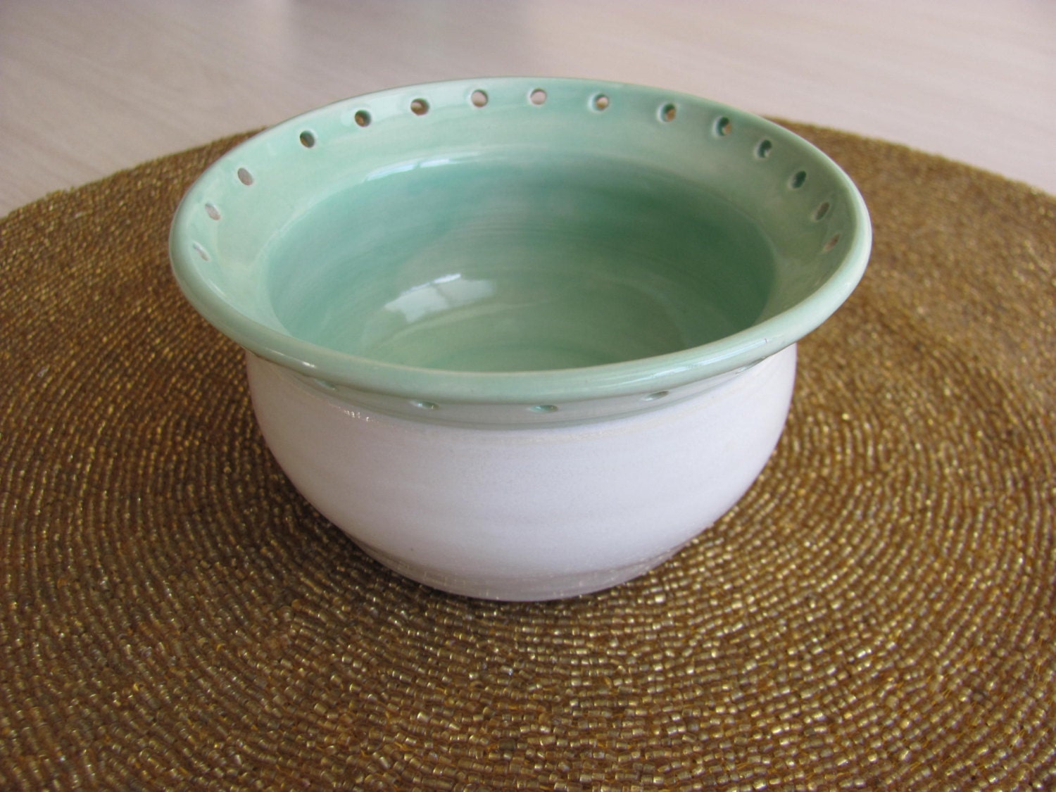Earring Bowl Ceramic Pottery Handmade Earring Jar Turquoise Stoneware Jewelry Holder